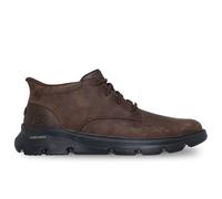 (Brown, 11 (Adults')) Skechers Arch Fit Garza Ridley Leather Men's Cocoa Ankle Boots