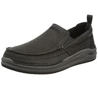 Skechers Men's Arch FIT MELO Loafer Flat, Black Canvas, 9 UK