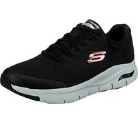 Skechers Men's Arch Fit Sneaker,Black Textile/Synthetic/Red Trim,10.5 UK