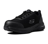 Skechers Mens Arch Fit Sr Ringstap Work Footwear, Black White Textile Synthetic, 13 UK
