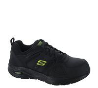 Skechers Men's Arch Fit Sr Sellian Alloy Toe, Black-lime, 8.5 Wide