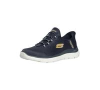 Skechers Men's Arch Fit Summits Kynor Trainers, Navy Mesh/Yellow Trim, 11