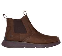 Skechers Men's Augustino - Paulo Sneaker in Chocolate, Size 9 | Leather/Textile