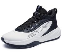 Skechers Men's Basketball Pure Klutch Sneaker, White/Black, 11.5