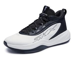 Skechers Men's Basketball Pure Klutch Sneaker, White/Black, 11.5