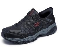 Skechers Men's Black Charcoal Low Top Sneaker Shoes 9