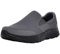 Skechers Men's Black Flex Advantage Slip Resistant Mcallen Slip On - 9 3E - Extra Wide