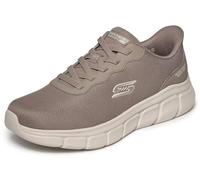 Skechers Men's Bobs B Flex Glacial Edge Slip-in Trainers, Dark Taupe Mesh, 7.5 UK
