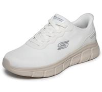 Skechers Men's Bobs B Flex Glacial Edge Slip-in Trainers, White Mesh, 7.5 UK