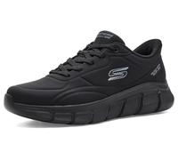 Skechers Men's BOBS B Flex Smooth Edge Trainers, Black Pu, 9 UK