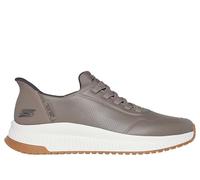 SKECHERS Mens Slip Ins Bobs Sport Squad 4 Taupe Trainers Mens Shoe