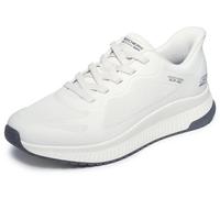 Skechers Men's Bobs Squad 4 Slip-in Trainers, Off White Knit, 8.5 UK