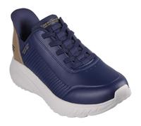 Skechers Men's Hands-Free Slip-ins BOBS Squad Chaos Heel Preferred Sneaker, Navy Pu, 6.5 UK