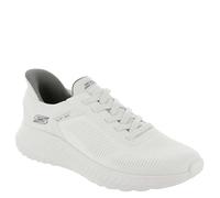 Skechers Men's Bobs Squad Chaos Solid Step Sneaker, White Knit, 7 UK