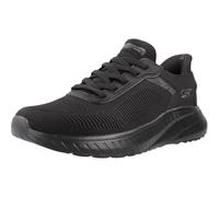 Skechers Men's Bobs Squad Chaos Solid Step Trainer, Black, 7 UK | Casual Shoe, Vegan, Hands Free Slip-Ins, Heel Pillow, Memory Foam, Machine Washable, No Tie Fit, Engineered Knit, Bungee Lace