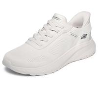 Skechers Men's Bobs Squad Chaos Solid Step Trainer, Off-White, 12 UK
