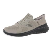 Skechers Men's Bounder 2.0 Emerged Slip-On Sneakers, Taupe Mesh/Synthetic/Black Trim, 7.5 UK
