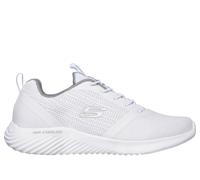 Skechers Men's Bounder Sneaker in White, Size 10 | Textile/Synthetic, Vegan, Machine Washable
