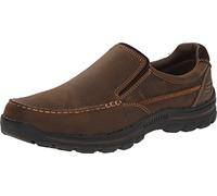 Skechers Men's Braver-Rayland 64502 Moc Toe Slip On, Dark Brown Leather, 9.5 UK