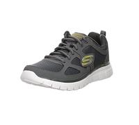 Skechers Men's Low-Top Sneakers Burns Agoura 52635 Charcoal Leather Mesh Trim 10 UK