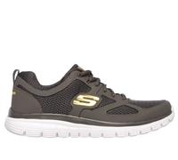 Skechers Men's Burns - Agoura Sneaker in Charcoal, Size 6 | Leather/Textile/Synthetic