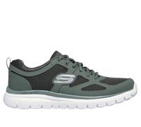Skechers Men's Burns - Agoura Sneaker in Olive, Size 9 | Leather/Textile/Synthetic
