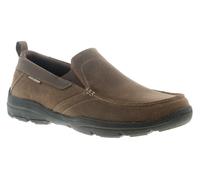 Skechers Harper Forde Mens Dark Brown Leather Comfortable Slip On Casual Loafers, Size: 9
