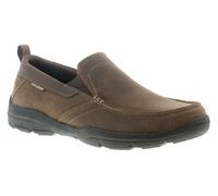 Skechers Men's Relaxed Fit: Harper - Forde Shoes in Dark Brown, Size 9 | Leather/Synthetic/Textile