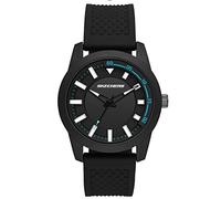 Skechers Men's Clement Quartz Three-Hand Watch, Color: Black/Blue (Model: SR5185)