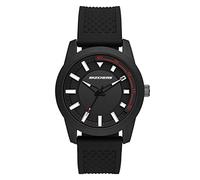 Skechers Men's Clement Quartz Three-Hand Watch, Color: Black/Red (Model: SR5184)