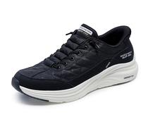 Skechers Men's Contour Foam Cozy Fit Hands Free Slip-in Sneaker, Black/White, 12