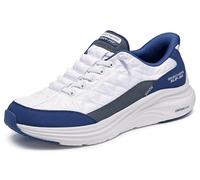 Skechers Men's Contour Foam Cozy Fit Hands Free Slip-in Sneaker, White/Navy, 9.5 UK Wide