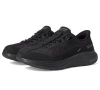 Skechers Men's Contour Foam Cozy Fit Sneaker, Black Mesh/Duraleather/Trim, 7.5 UK