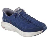 Skechers Men's Contour Foam Cozy Fit Sneaker, Navy Mesh/Duraleather/Gray Trim, 11 UK
