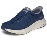 Skechers Men's Contour Foam Cozy Fit Trainers, Navy Mesh/Duraleather/Gray Trim, 9 UK