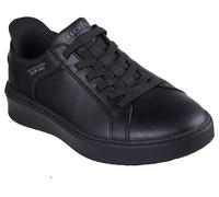 Skechers Men's Court Break-Double Vented Hands Freee Slip-ins Sneaker, Black/Black, 8 UK
