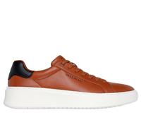 Skechers Men's Court Break - Suit Sneaker in Cognac, Size 9 | Synthetic/Metal