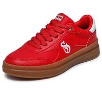 Skechers Men's Courtside Cali Dudez Trainers, Red Duraleather/White Trim, 7 UK