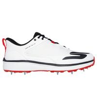 Skechers Men's Cricket Elite Shoes in White/Black/Yellow, Size 6.5 | Synthetic/Textile, Arch Fit