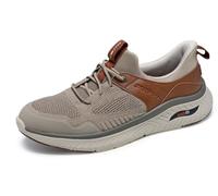 Skechers Men's Arch Fit Crosser-Emeric Sneaker, Taupe/Brown, 10.5 UK