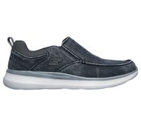 Skechers Men's Delson 2.0 - Larwin Sneaker in Blue, Size 9.5 | Textile/Synthetic, Vegan, Machine Washable