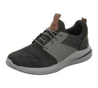 Skechers Men's Delson 3.0, Black/Grey, 13