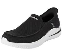 Skechers Men's Delson 3.0 Cabrino Slip-On Sneakers, Black Knit, 13 UK