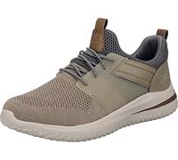 Skechers Men's Delson 3.0 Cicada Sneaker, Taupe Knitted Mesh W Synthetic, 7 UK