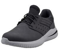 Skechers Men's Delson 3.0 Ezra Leather Bungee Lace Slip-On, Grey, 9