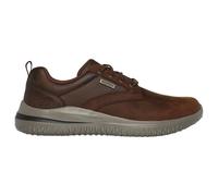 Skechers USA Men's Men's Delson 3.0 Glavine Sneaker, Dark Brown Leather, 7 UK