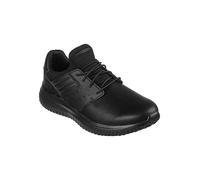 Skechers Mens Delson 3.0 Leather Bungee Lace Slip-On Trainers Black