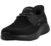 Skechers Men's Delson 3.0-Roth 210606 Low Profile Bungee Lace Slip-Ins, Black/Black, 10.5 UK