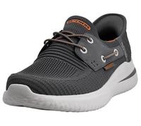 Skechers Mens Delson 3.0 - Roth 210606 Low Profile Bungee Lace Slip-Ins, Charcoal Orange, 12