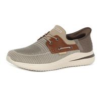Skechers Men's Delson 3.0-Roth 210606 Sneaker, Taupe/Brown, 7.5 UK